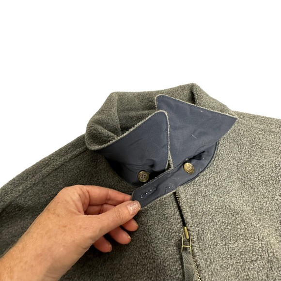 Men’s Gray Polo Zip-Up Fleece Jacket XL - Picture 7 of 8